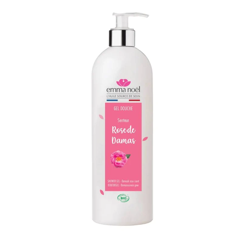 Gel douche Rose de Damas Bio - 1L - Emma Noël