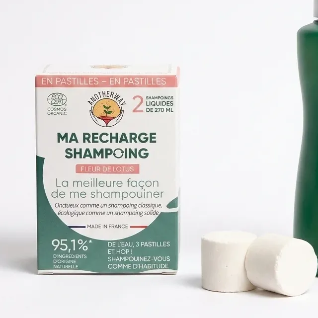 Shampoing Fleur de Lotus Bio - Pack de 6 Pastilles - Anotherway