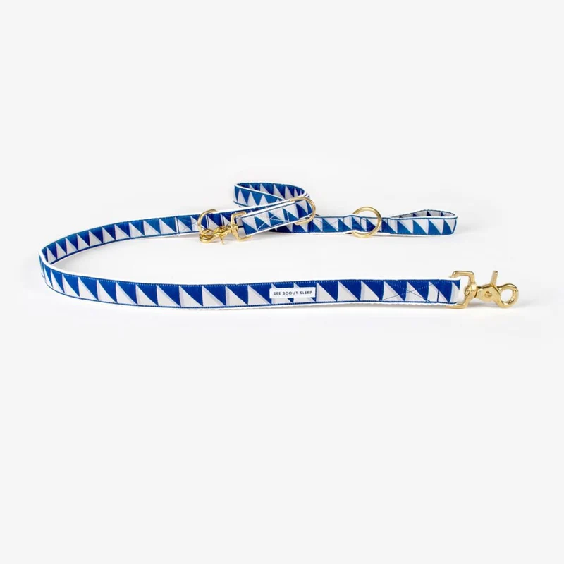 Laisse pour chien bleu, gris et crème Nice Grill