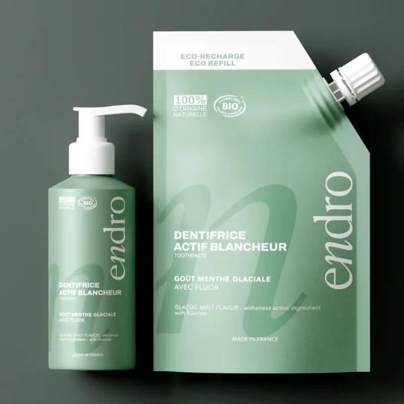 Recharge Dentifrice Actif Blancheur Menthe Glaciale - 350 g - Endro