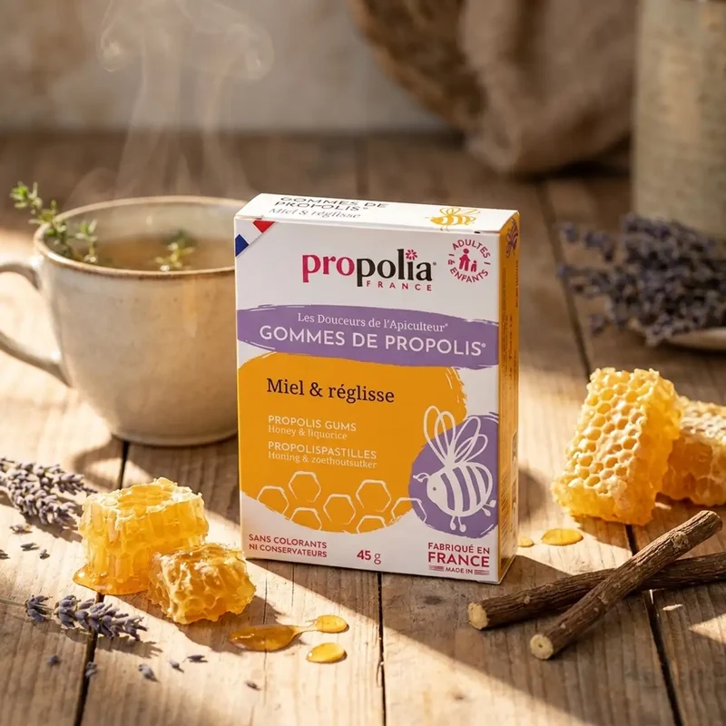 Gommes de Propolis Miel & Réglisse - 45g - Propolia
