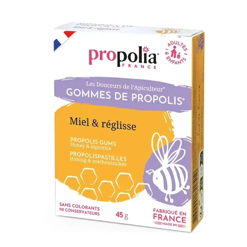 Gommes de Propolis Miel & Réglisse - 45g - Propolia