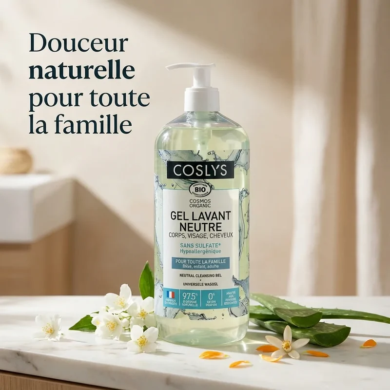 Gel lavant neutre Bio - 1L - Coslys