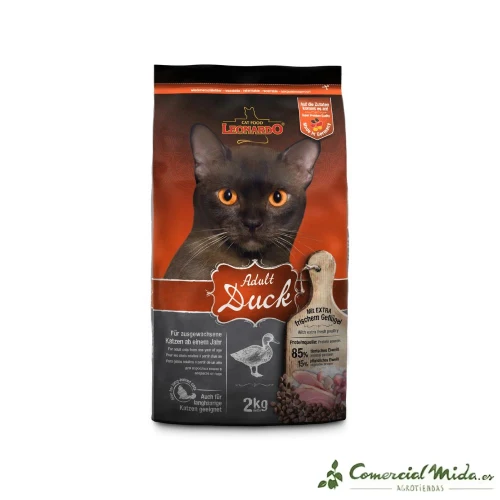 LEONARDO Adult Duck Croquettes au canard pour chats adultes