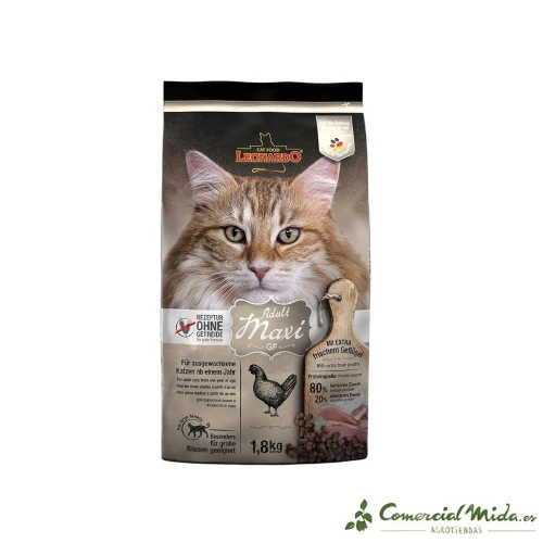 LEONARDO Adult GF Maxi Croquettes sans céréales pour chats adultes de grande race