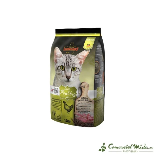 LEONARDO Adult GF Nourriture sans céréales à la volaille pour chats adultes