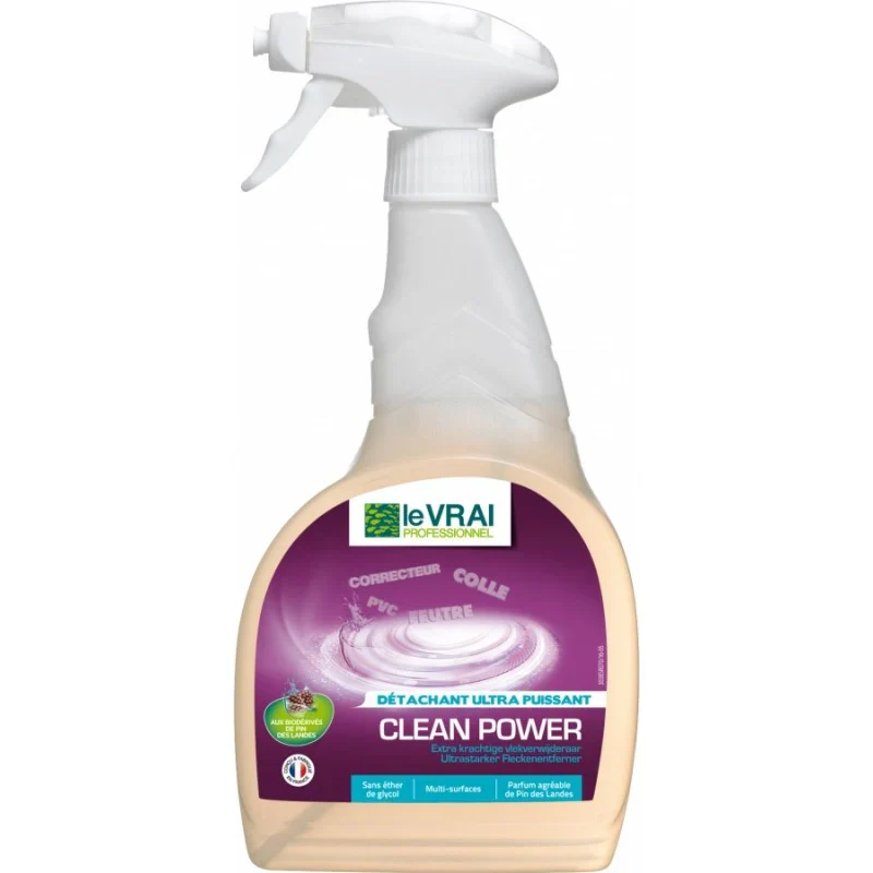 Spray détachant multi-surfaces Clean Power Le Vrai