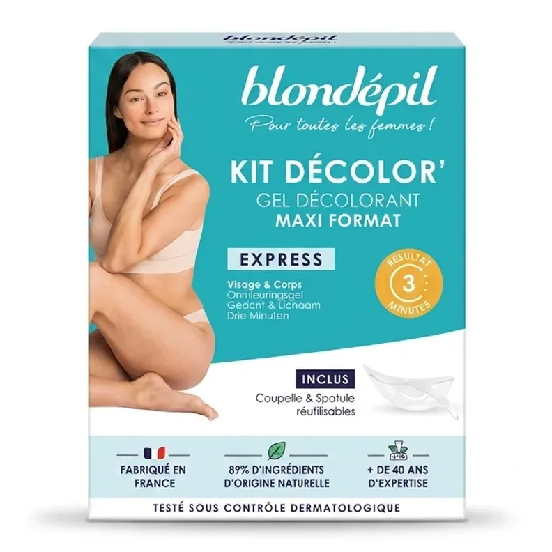 Kit Décolor express - Gel décolorant Visage & Corps - 2X75ml Blondépil
