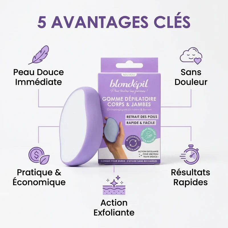 Gomme Dépilatoire Corps & Jambes Blondépil