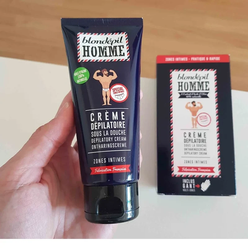 Crème dépilatoire douche (gant inclus) - Aisselles & Corps - Blondépil Homme