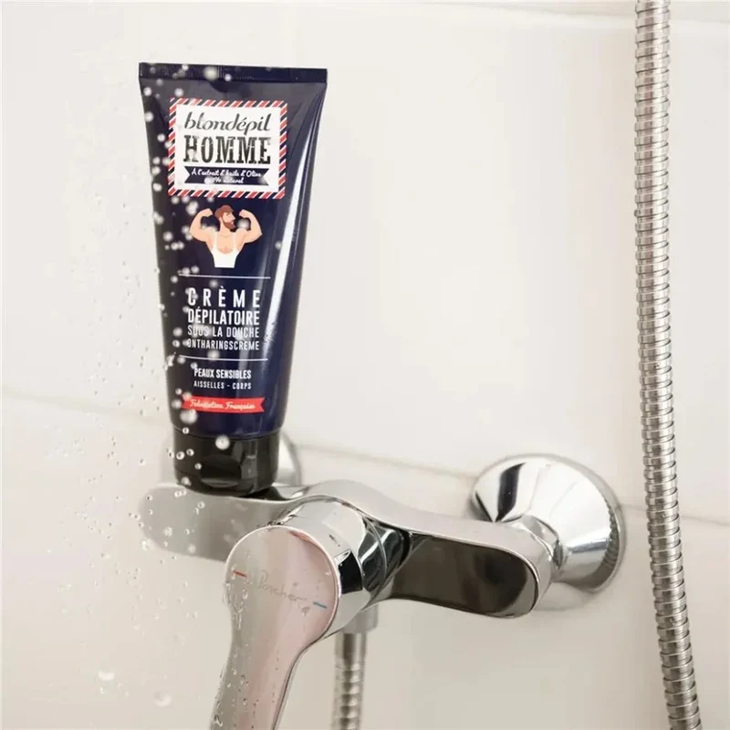 Crème dépilatoire douche (gant inclus) - Aisselles & Corps - Blondépil Homme