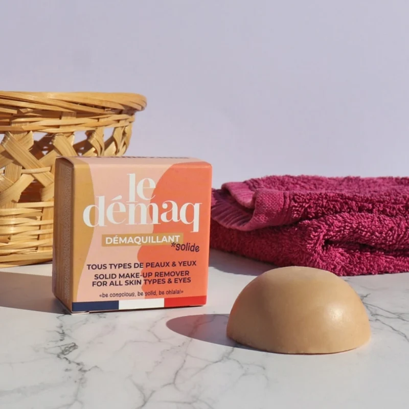 Démaquillant solide à l’huile de jojoba bio – Lamazuna (30 g)
