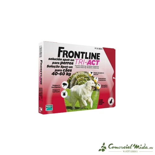 Pipettes antiparasitaires FRONTLINE TRI-ACT XL pour chiens de 40 à 60 kg