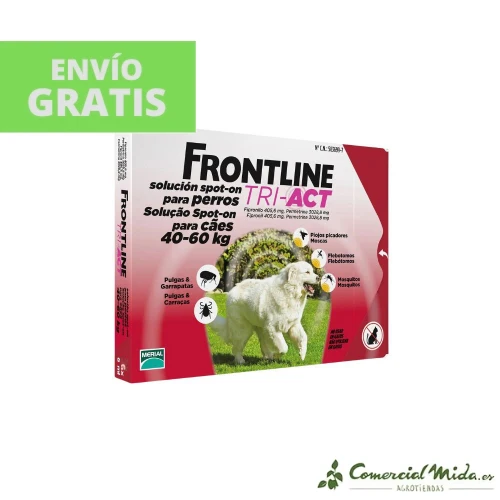 Pipettes antiparasitaires FRONTLINE TRI-ACT XL pour chiens de 40 à 60 kg