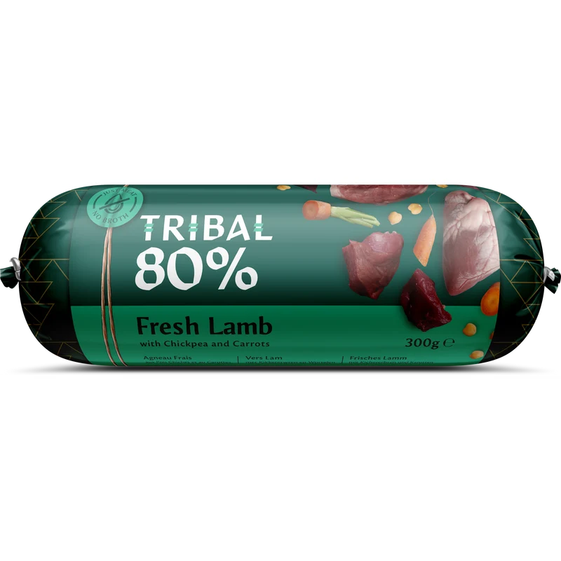 TRIBAL Saucisse 80% à l'Agneau pour Chien 300g