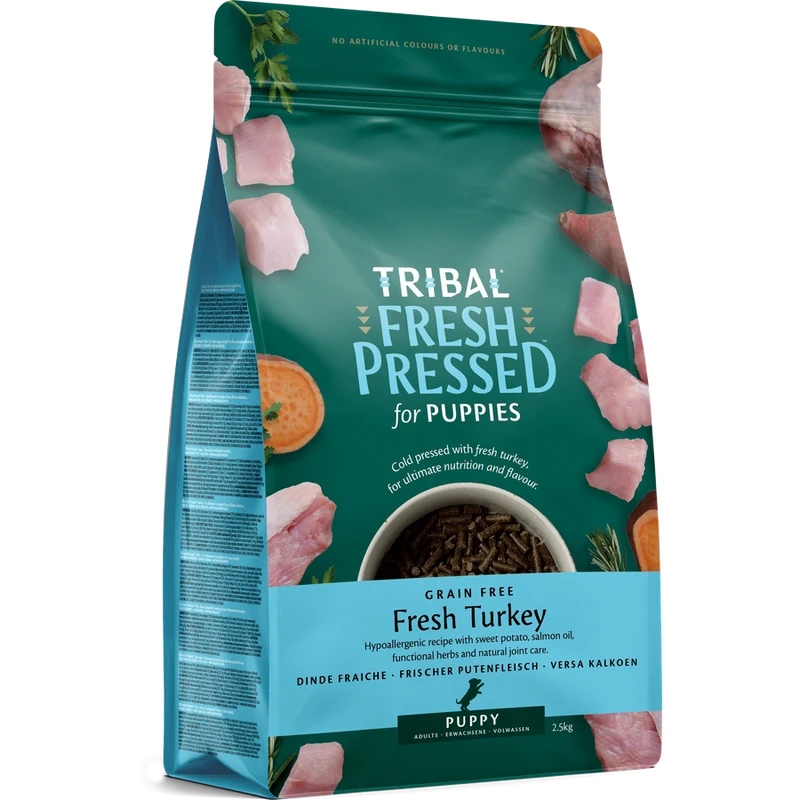 TRIBAL Croquettes Pressées à Froid pour Chiot à la Dinde & Patate Douce