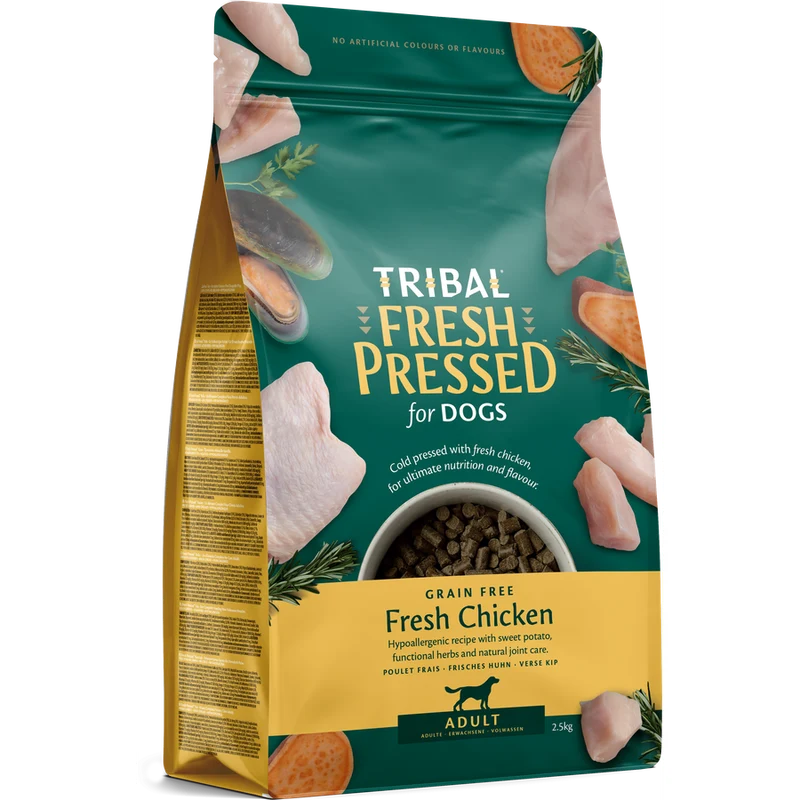 TRIBAL Croquettes Pressées à Froid pour Chien Adulte au Poulet