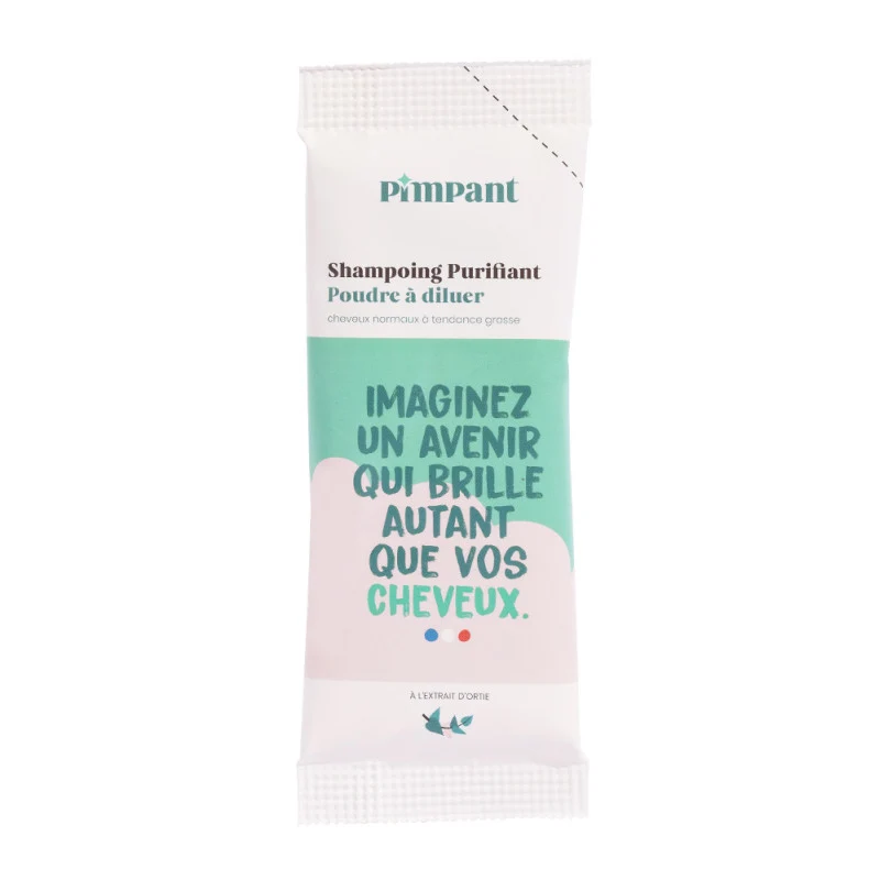 Shampoing purifiant Pimpant – 30g en poudre à diluer (cheveux normaux à gras)