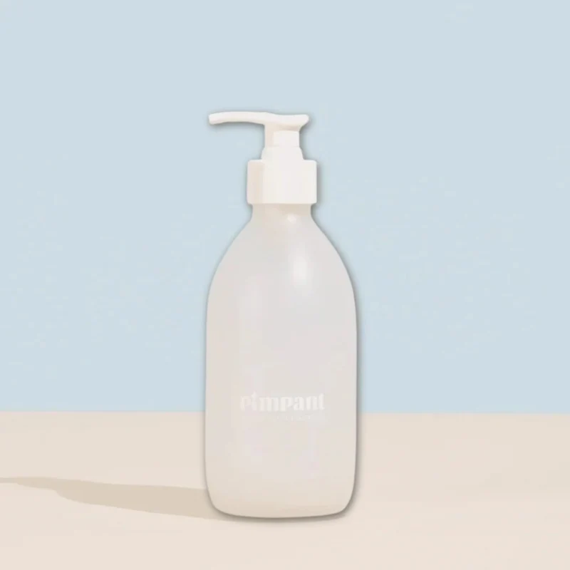 Bouteille en verre rechargeable Pimpant 250 mL – Pour Shampoing, Gel douche ou Lavant main