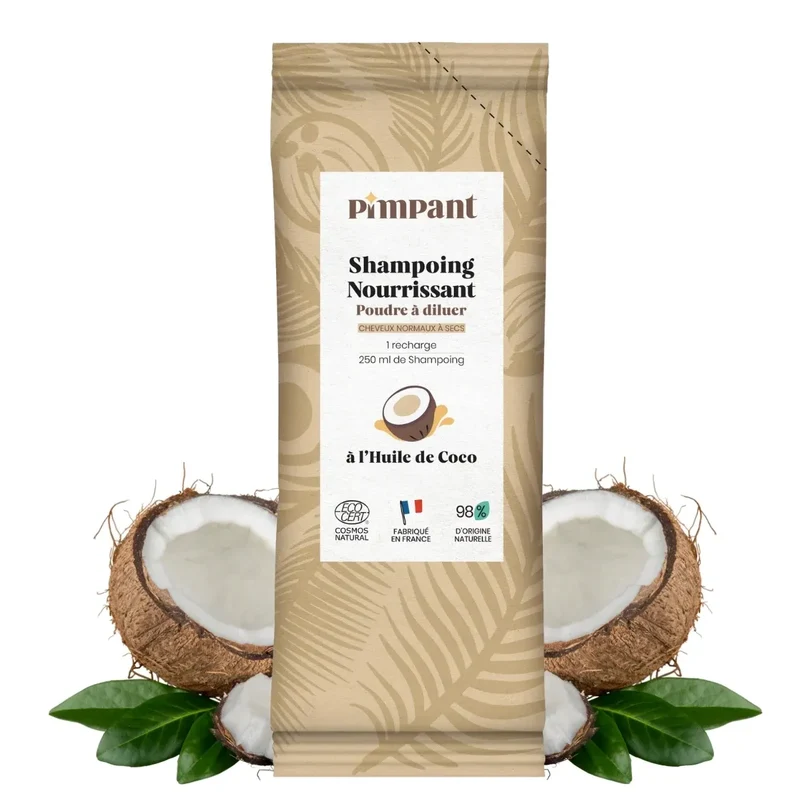 Shampoing en poudre à diluer (25g) - Nourrissant parfum Coco - Pimpant