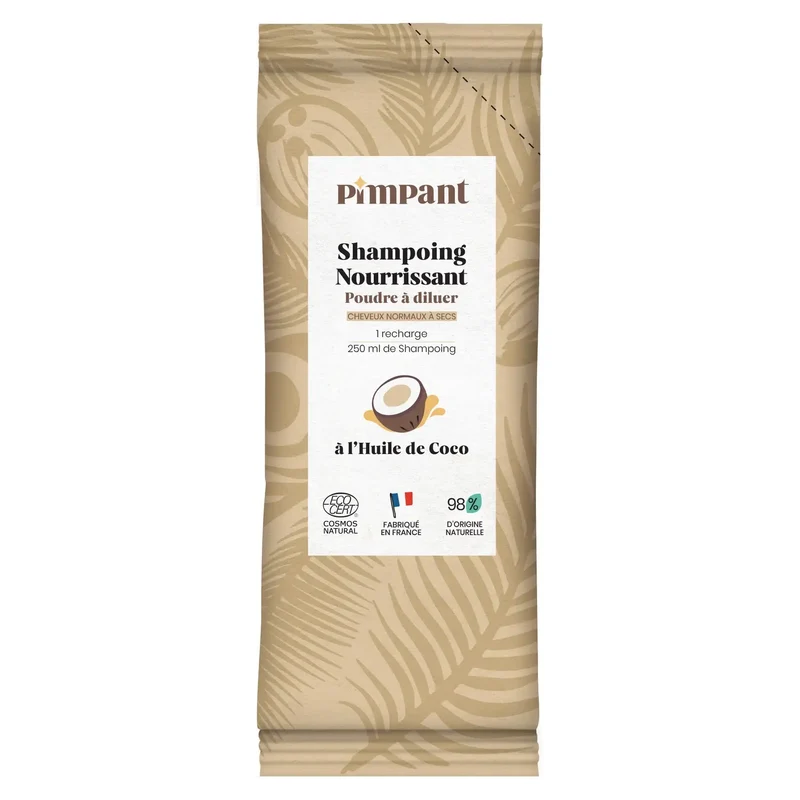 Shampoing en poudre à diluer (25g) - Nourrissant parfum Coco - Pimpant
