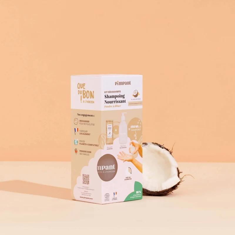 Kit découverte shampoing nourrissant Pimpant - Recharge et bouteille