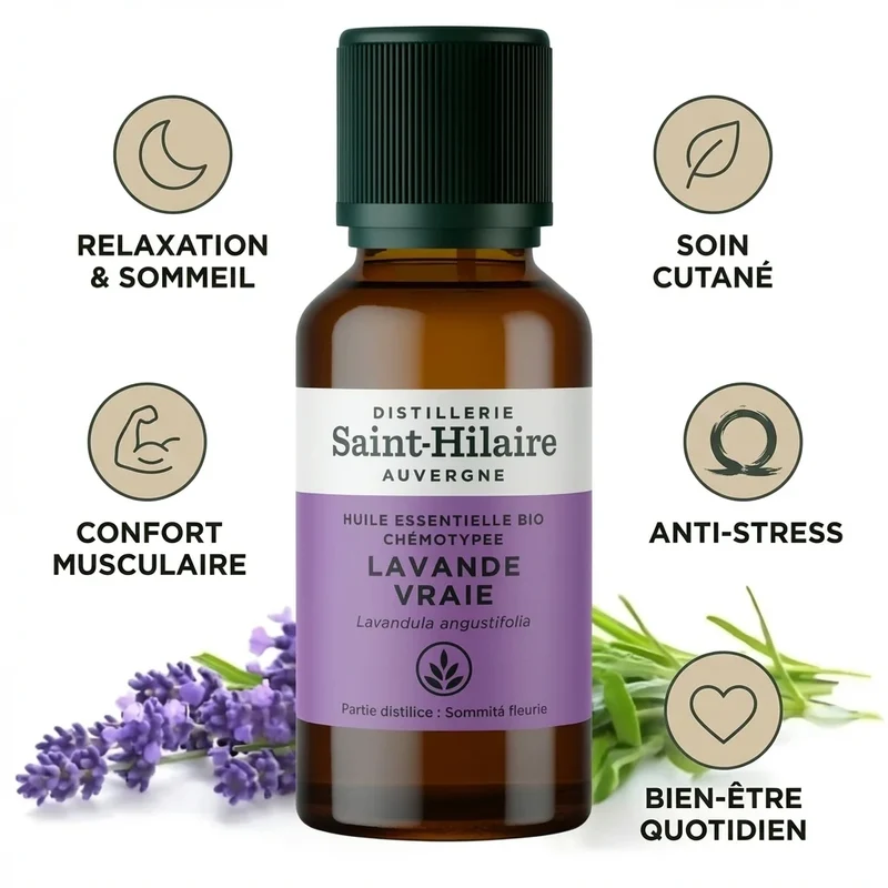 Huile Essentielle de Lavande Vraie Bio - Saint-Hilaire - 50 ml
