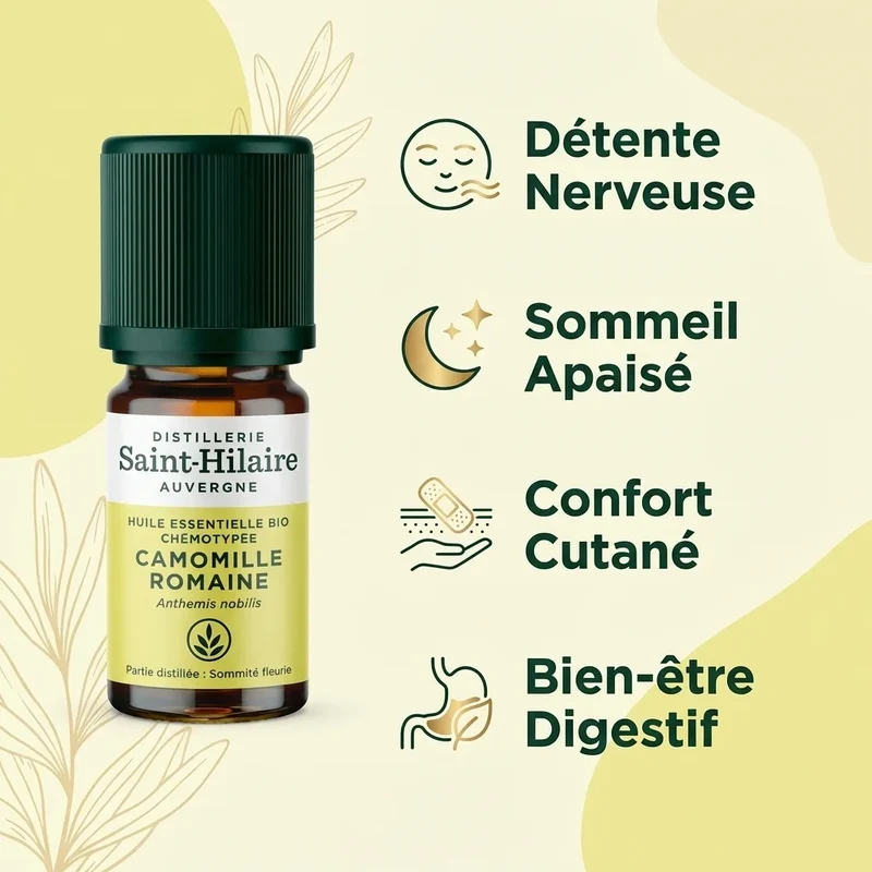 Huile Essentielle de Camomille Romaine Bio - Saint-Hilaire - 5 ml