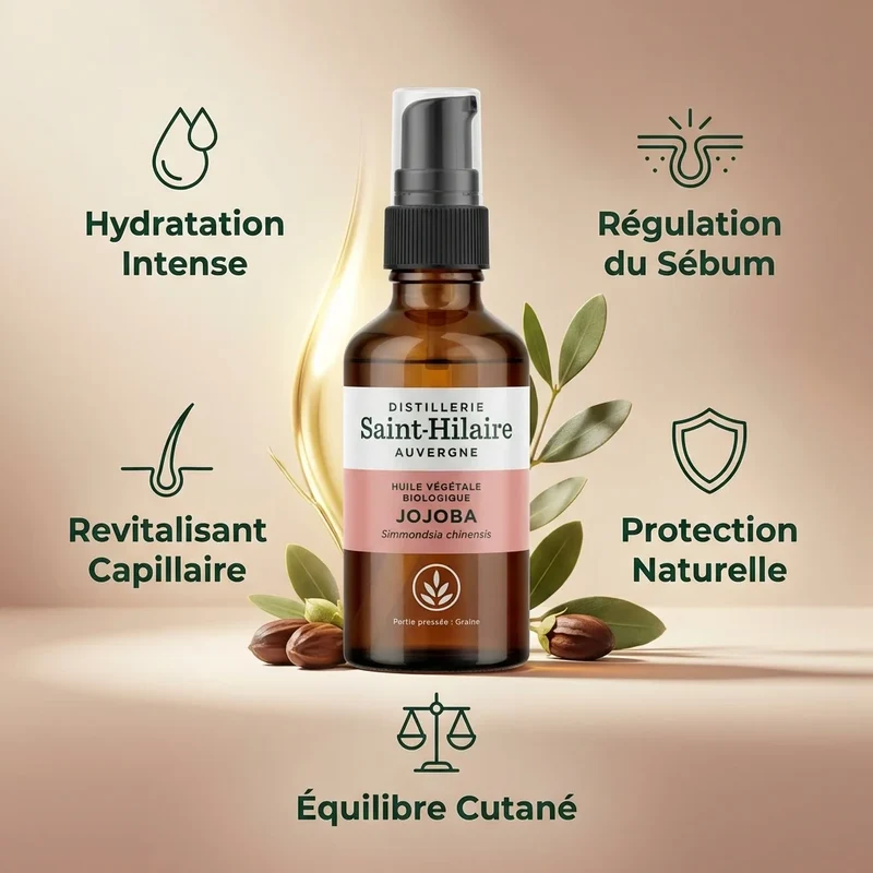 Huile Végétale de Jojoba Bio - Saint-Hilaire - 50 ml