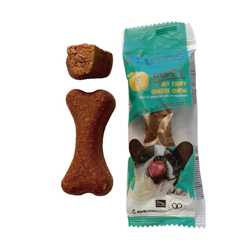 Snack naturel et nutritif pour Chiens Fromage & Poulet PLUTOS JUNIOR