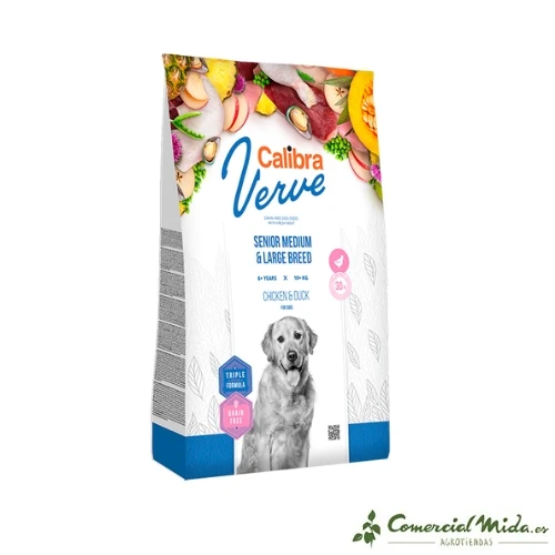 CALIBRA DOG GF VERVE SENIOR BIG DUCK POULET