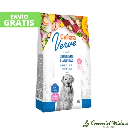 CALIBRA DOG GF VERVE SENIOR BIG DUCK POULET