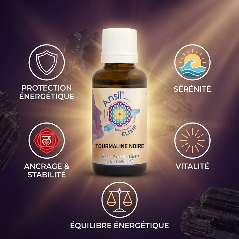Elixir de Tourmaline Noire (Cristal) - 30ml - Ansil