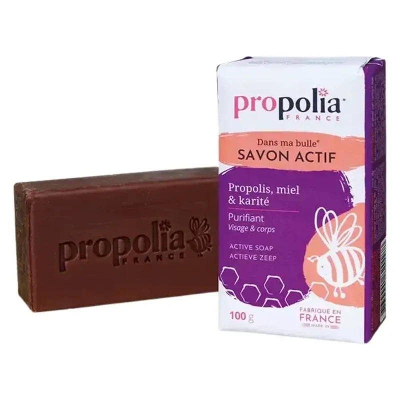 Savon Propolis, Miel & Karité (visage & corps) - 100g - Propolia