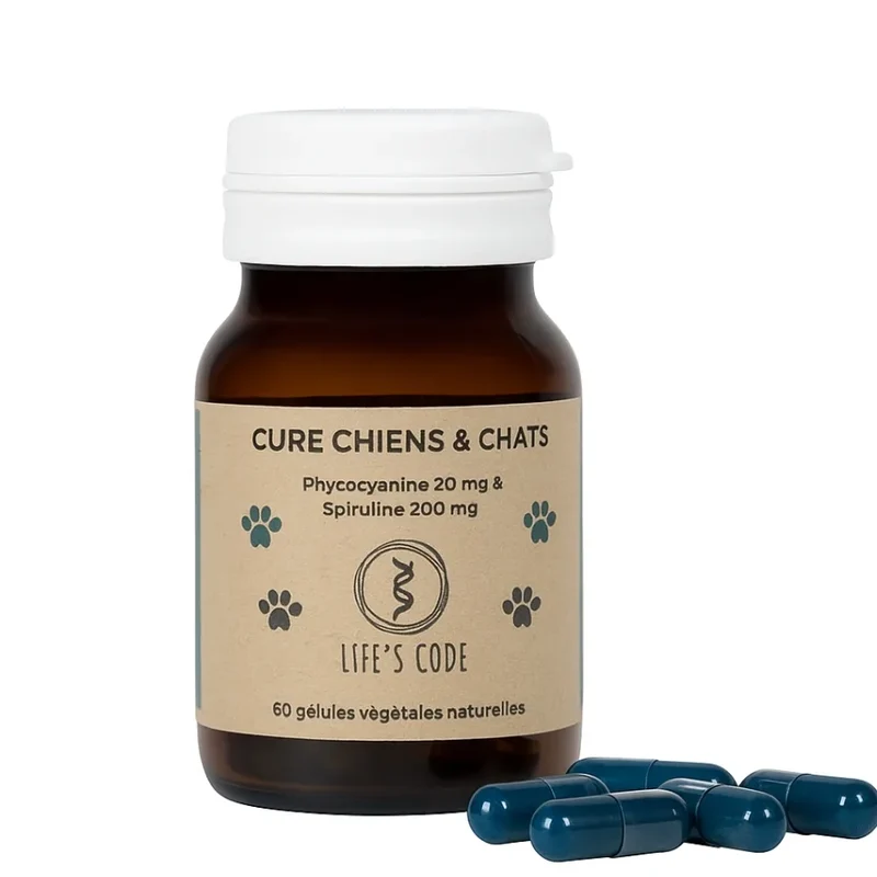 Phycocyanine & Spiruline Chien & Chat - 60 gélules – Life's Code