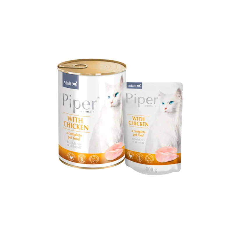 Nourriture nutritionnelle pour Chats stérilisés 100g/400g PIPER CAT