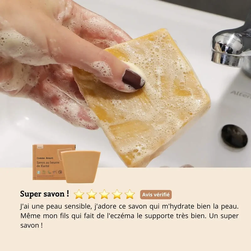 Savon pour Peaux Normales au beurre de Karité - 100 g - Comme Avant
