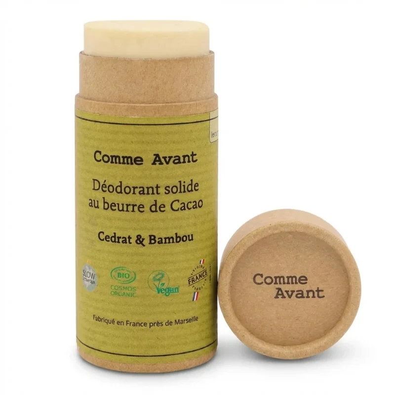 Déodorant Solide au Beurre de Cacao - Cédrat & Bambou - 60 g - Comme Avant