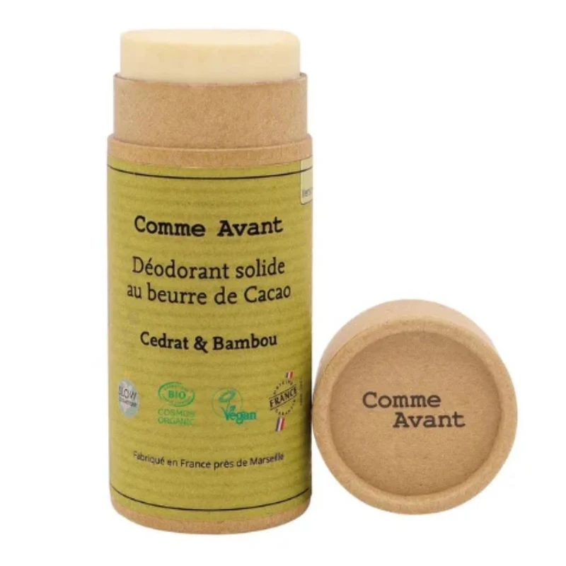 Déodorant Solide au Beurre de Cacao - Cédrat & Bambou - 60 g - Comme Avant