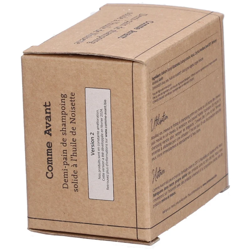 Shampoing solide bio Cheveux normaux à l'huile de noisette - 420 g - Comme Avant