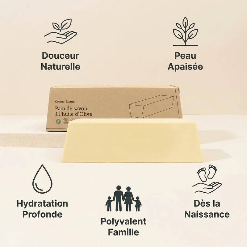 Savon dès la naissance à l'huile d'Olive - 1 kg - Comme Avant