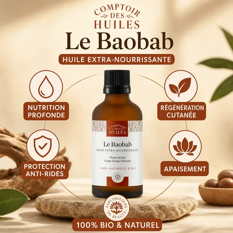 Huile de Baobab bio - 50ml - Comptoir des Huiles