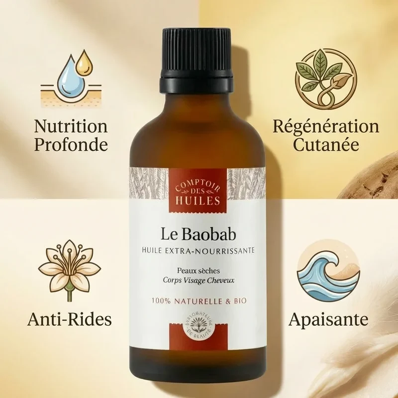Huile de Baobab bio - 50ml - Comptoir des Huiles