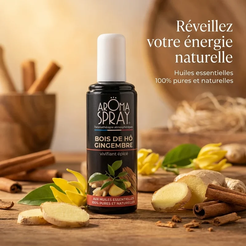 Aromaspray Bois de Hô & Gingembre - Spray d’atmosphère 100 ml