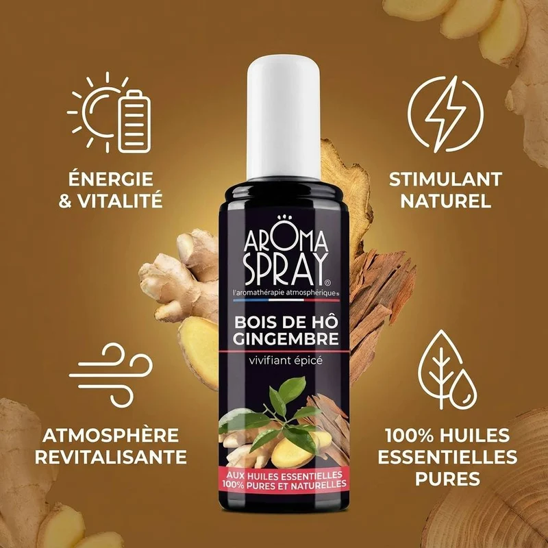Aromaspray Bois de Hô & Gingembre - Spray d’atmosphère 100 ml