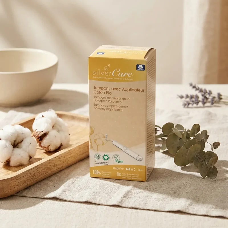 Tampons en Coton Bio avec Applicateur – Silvercare (x16)