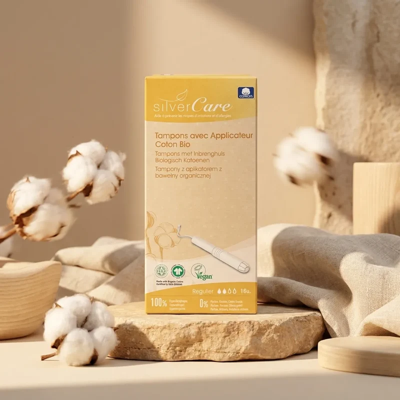 Tampons en Coton Bio avec Applicateur – Silvercare (x16)