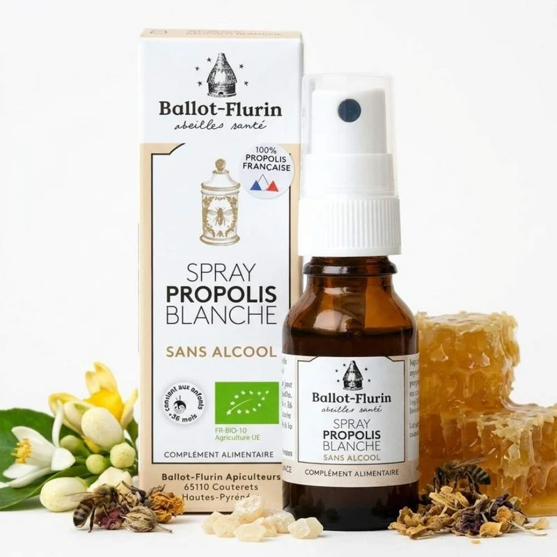 Spray de Propolis Bio Sans Alcool - 15 ml - Ballot-Flurin