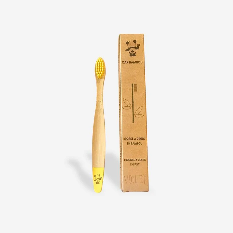 Brosse à dents Enfant Jaune - Cap Bambou