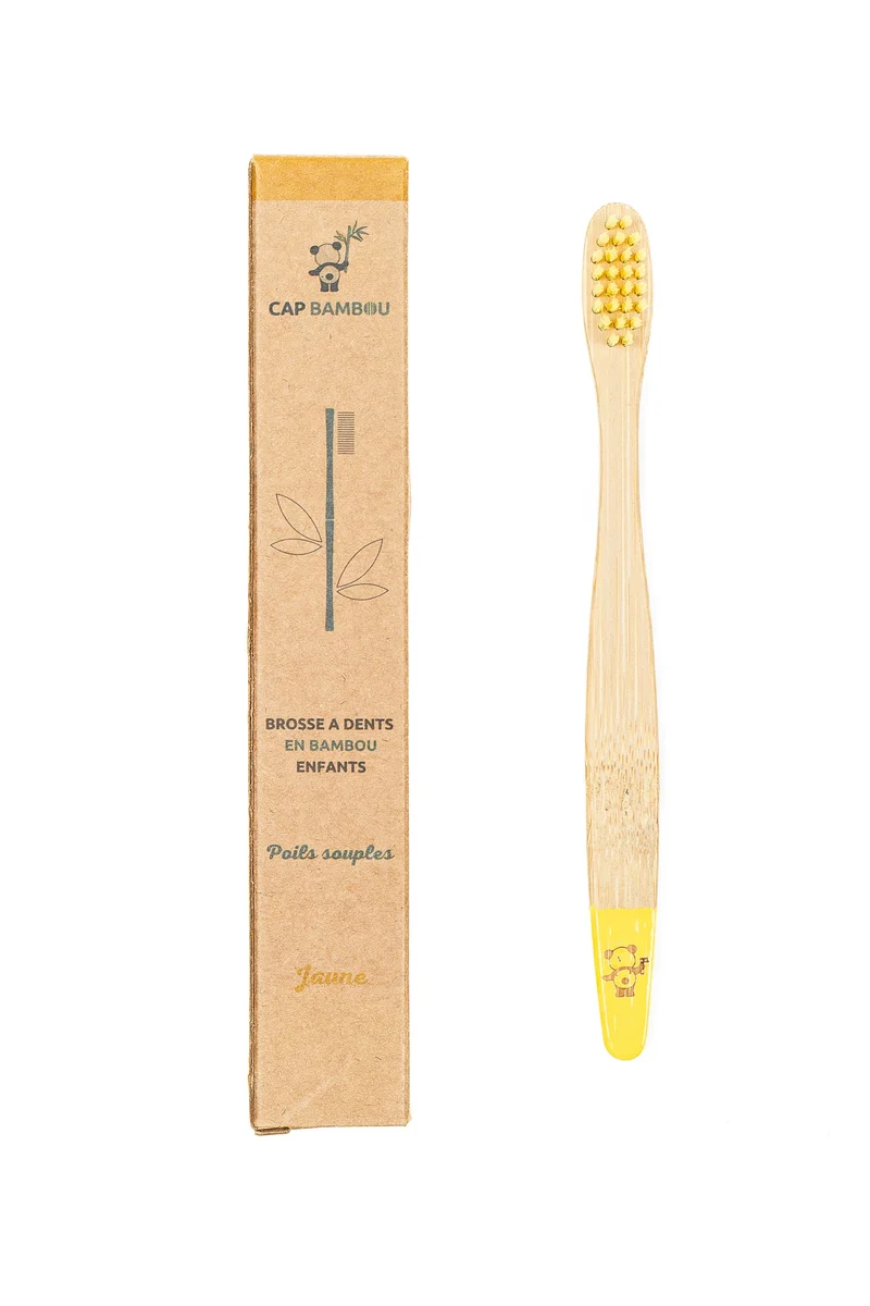 Brosse à dents Enfant Jaune - Cap Bambou